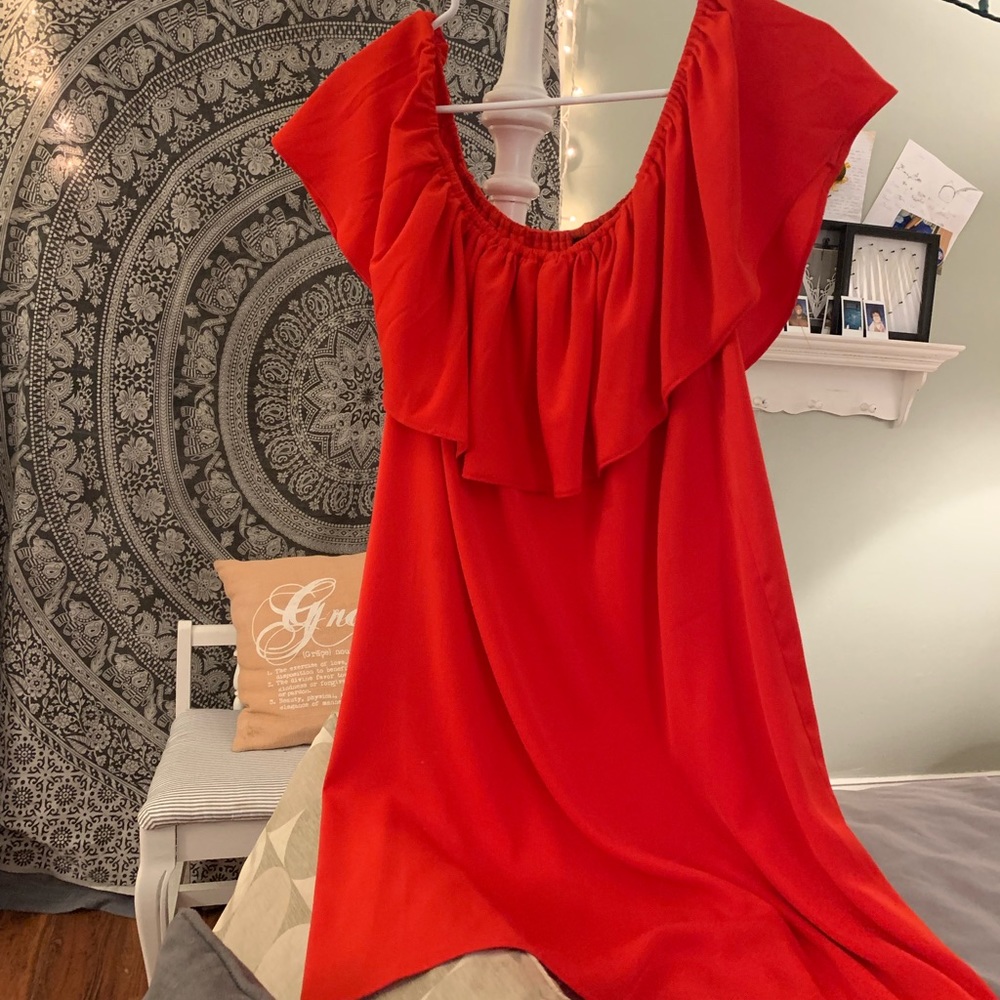 Off the shoulder forever 21 red dress